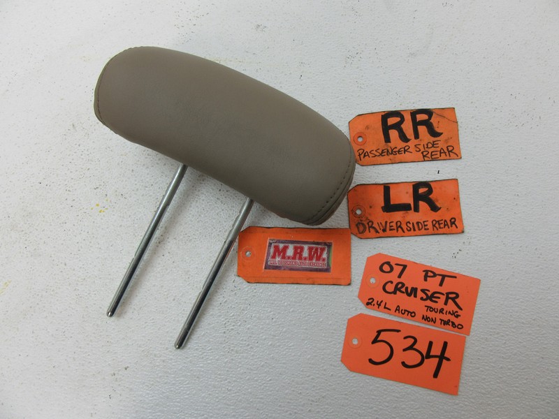 FITS 06-08 PT CRUISER RIGHT LEFT REAR SEAT HEADREST BACK HEAD REST BROWN R L CAR