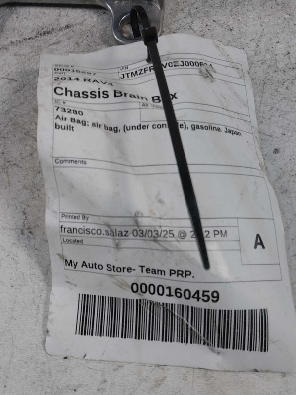 Used Air Bag Module fits: 2014 Toyota Rav4 Air Bag gasoline air bag under consol