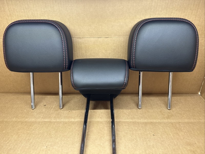 2020-2025 FORD ESCAPE OEM REAR SEAT HEADRESTS HEAD REST BLACK LEATHER SET 3