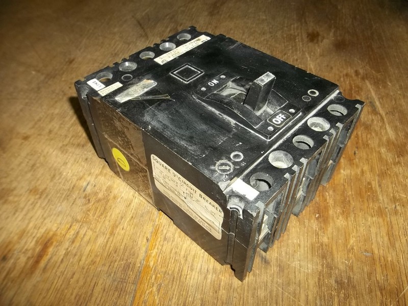 Square D 4014001 3A 3-Amp 3-Pole 600VAC Circuit Breaker *FREE SHIPPING*