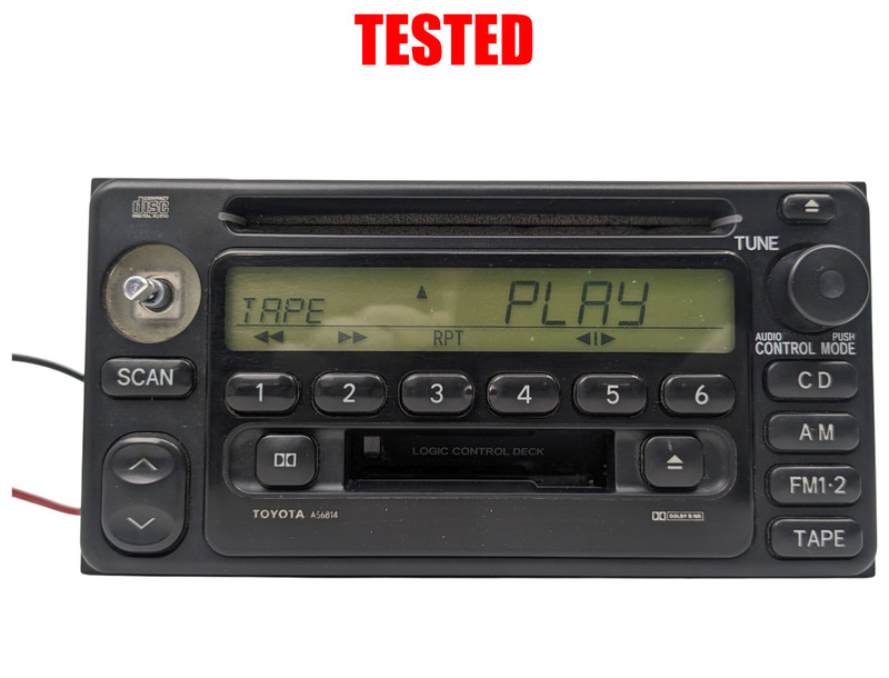 01 02 03 Toyota Highlander CD Cassette Tape Player Radio A56814 86120-2B680 OEM