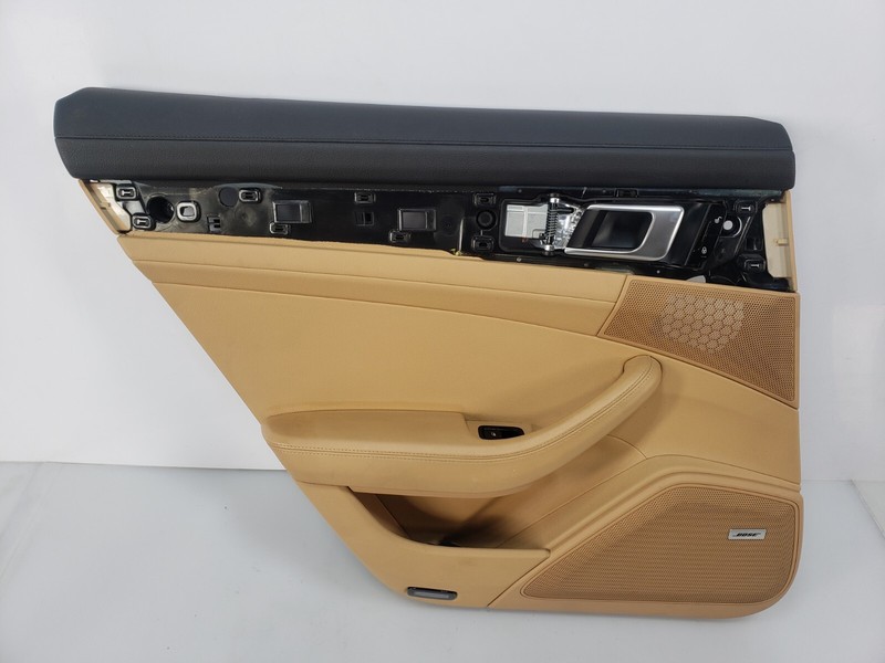 ✅ 17-22 OEM Porsche Panamera 971 Rear Driver Left Door Card Panel Beige Tan Sand