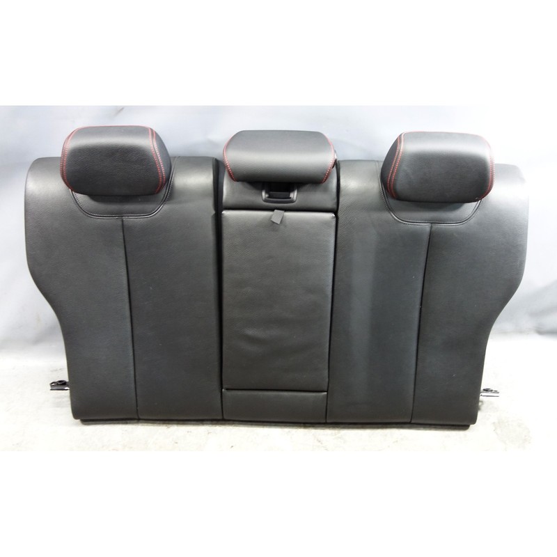 12-19 BMW F30 3-Series Sedan Rear Folding Seat Backrest Black Leather Red Accent