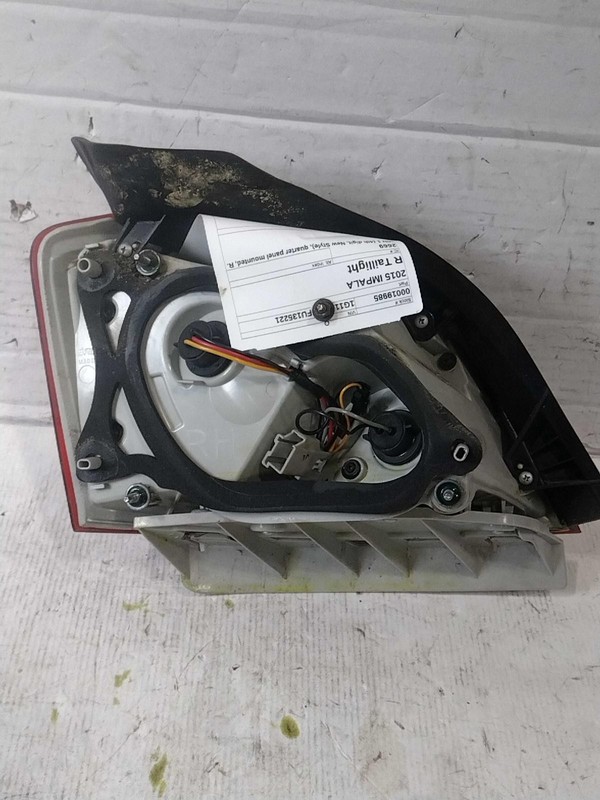2015 Chevrolet Impala Right Tail Light Assembly Grey 371642 Used 142K Miles