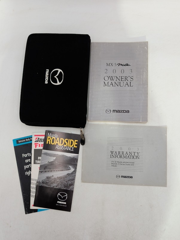 2003 MAZDA MX-5 MIATA OWNERS MANUAL WITH CASE