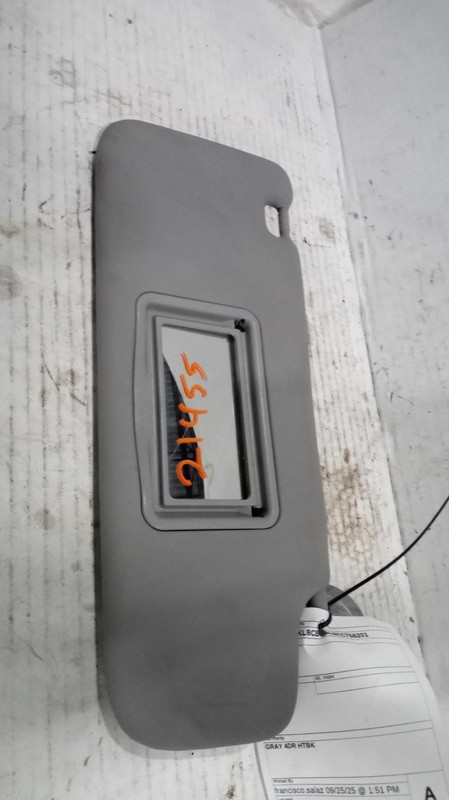2019 Chevrolet Spark Sun Visor Gray Used OEM Part 15369 98000 Miles