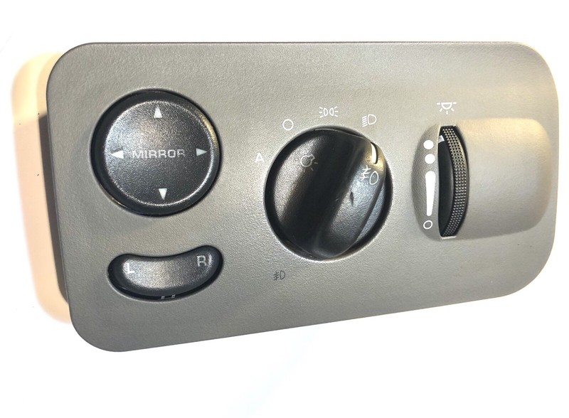 2001 - 2004 Dodge Caravan Headlight / Power Mirror Switch GREY/ GRAY w/ FOGOEM