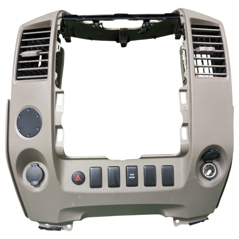 04-07 Nissan Titan Armada Center Dash Radio AC Climate Surround Bezel Trim OEM