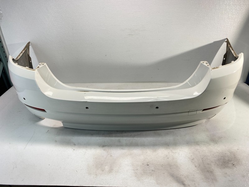11-13 BMW F10 528i Rear Bumper Cover Panel Assembly w/ PDC White Alpinweiss OEM✅