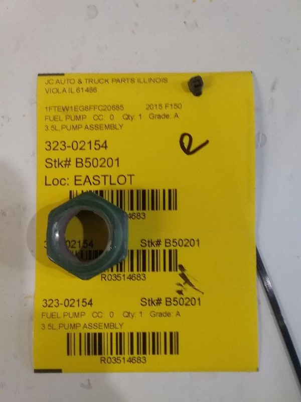 Fuel Pump Tank Mounted Pump Assembly 2.7L Fits 15-20 FORD F150 PICKUP 3514683
