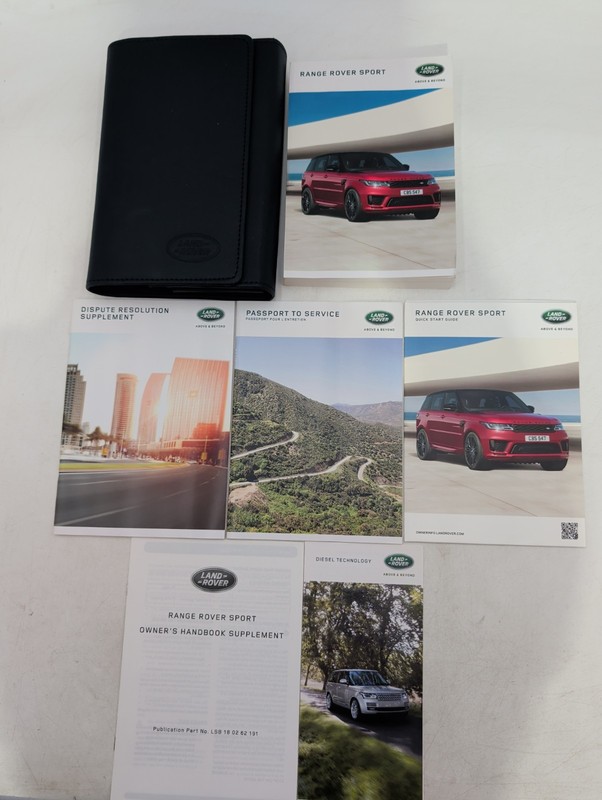 2019 Land Rover Range Rover SPORT Svr Owners Manual Set Books GuideDiesel
