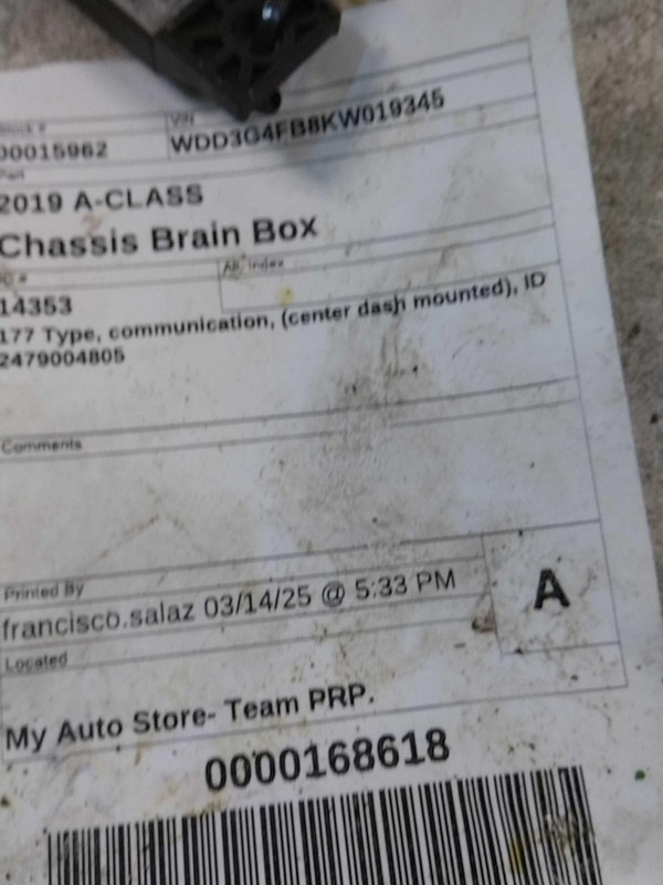 2019 Mercedes-Benz A-Class Telematics Interface Module OEM 2479004805 Used