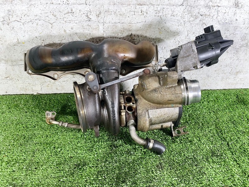 12-18 BMW SERIES 3 328i 320i N20 GAS ENGINE MOTOR TURBOCHARGER W/ MANIFOLD OEM