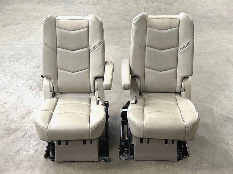 ⭐2015-2020 CADILLAC ESCALADE 2ND ROW SEATS COMPLETE TAN LEATHER OEM LOT2437