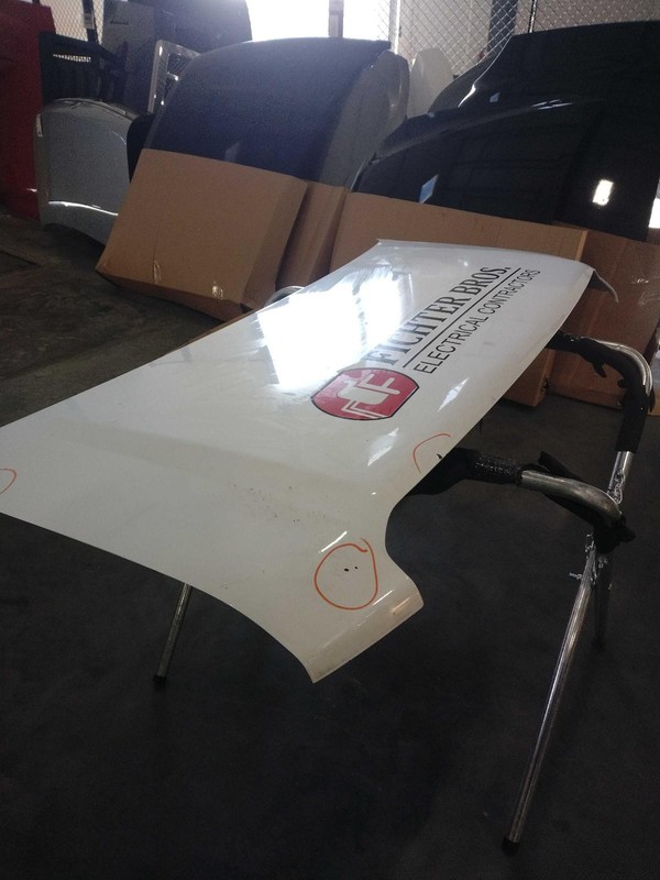 2012 Ford E250 Van Hood Panel White OEM Used with Paint Chip NJ25-22281-557660
