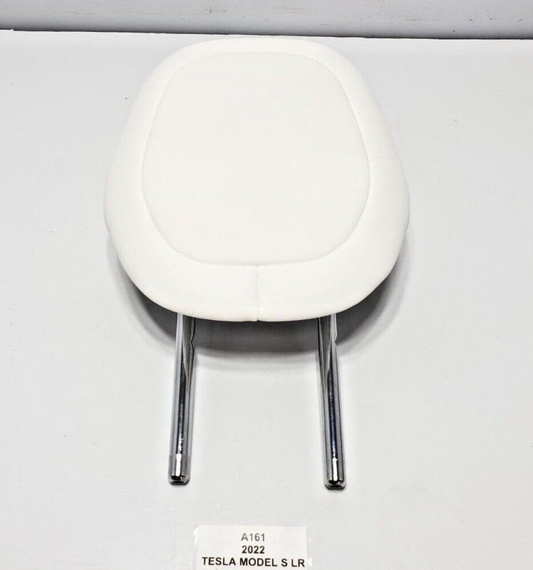 ✅ 2021-2023 OEM Tesla Model S Rear Right Passenger Headrest White Leather NOTE*