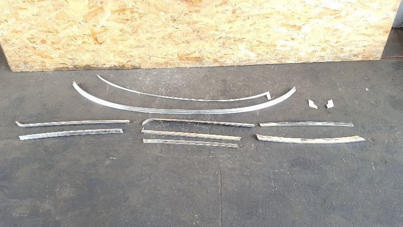 86-89 Mercedes 107 380SL 560SL Windshield Surround Chrome Moulding Set Trim OEM