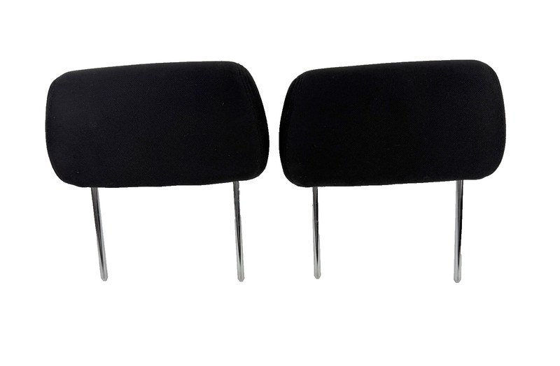 2010-2013 Sierra Silverado Set Of 2 Rear Back Seat Headrests Black Cloth OEM