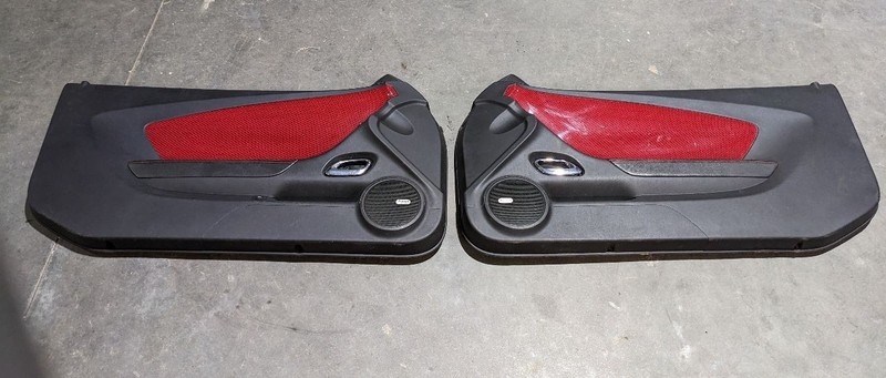 2010-2015 Camaro SS Interior Door Trim Panels Red Pair 1186117