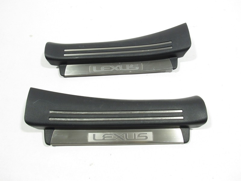 13-17 Lexus LS460 2014 Rear Right Left Door Sill Scuff Cover Plate Set 2 PCS ;