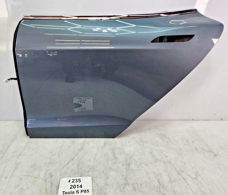 ✅ 12-16 OEM Tesla Model S Rear Left Driver Side Door Shell Panel Gray PMTG