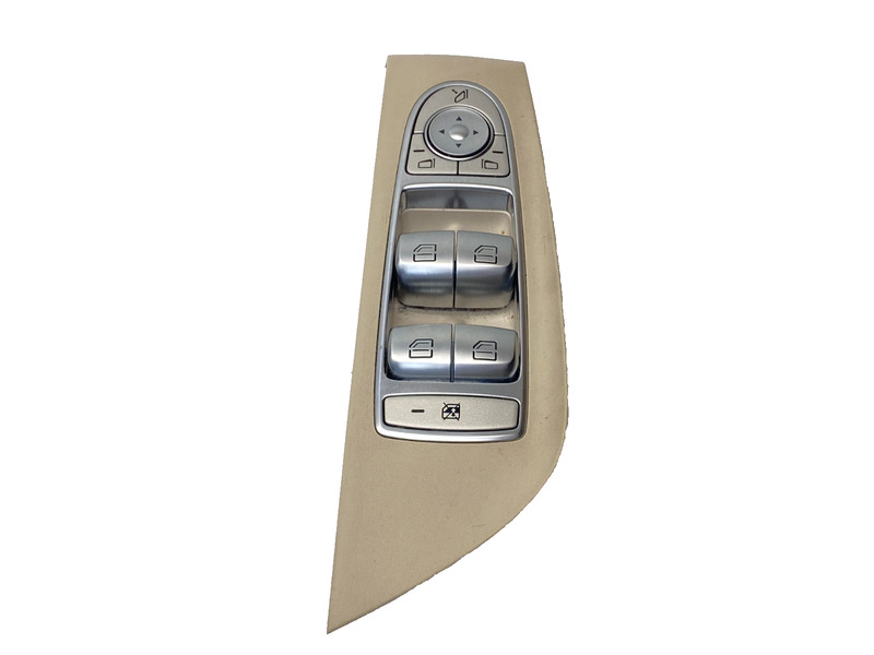 17-20 MERCEDES E400 E450 W213 FRONT LEFT POWER MASTER SWITCH BEIGE OEM #A0.60