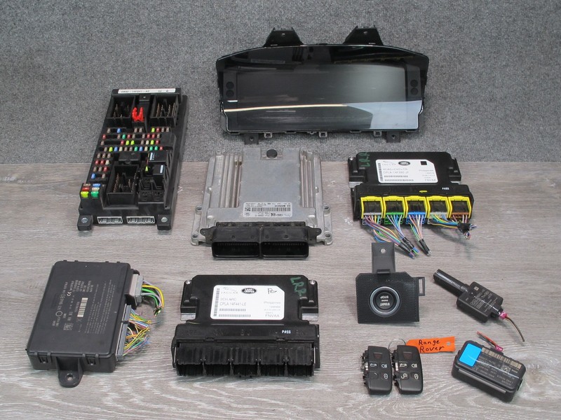 2015 RANGE ROVER L405 5.0L AJ133 ENGINE ECU ECM BODY BCM SPEEDO THEFT MODULE SET