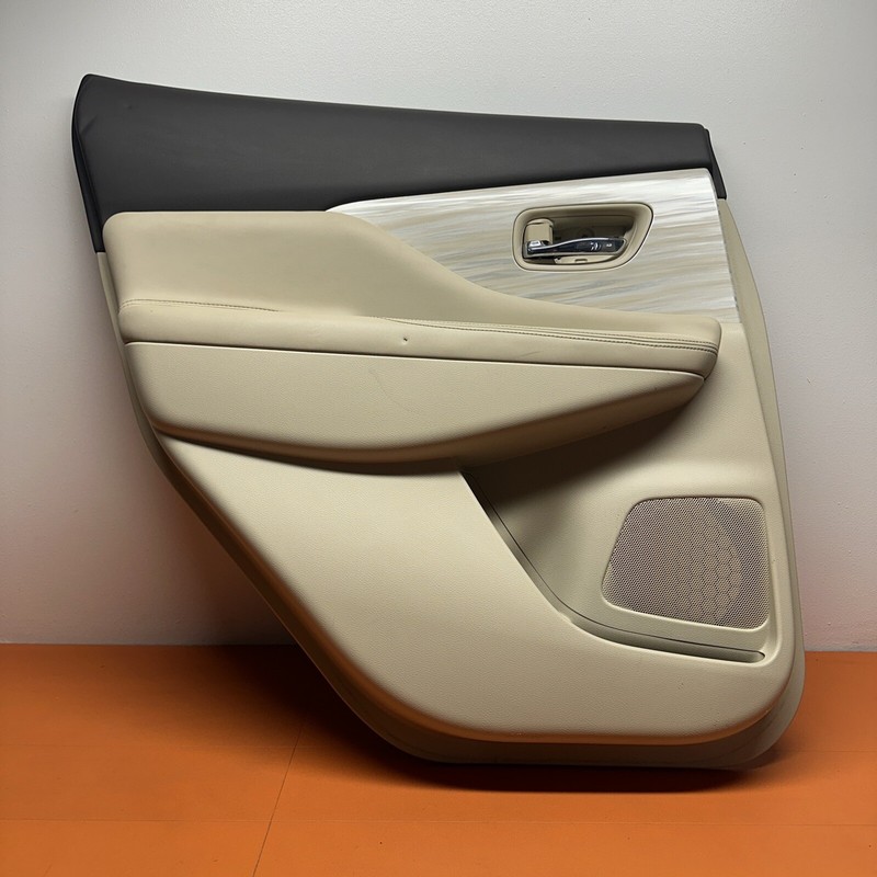 829A15AA0B | 2015 - 20 Nissan Murano Beige Brown Left Rear Door Trim Panel LR OE