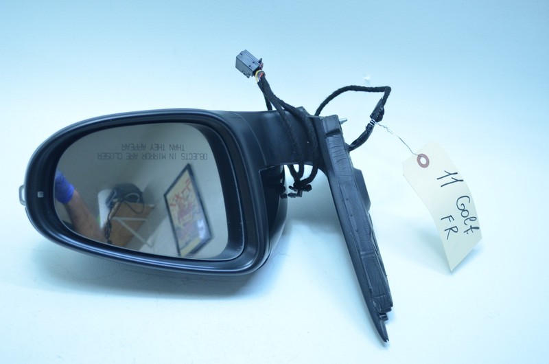 10-14 VOLKSWAGEN GOLF FRONT RIGHT PASSENGER DOOR SIDE VIEW MIRROR BLACK OEM