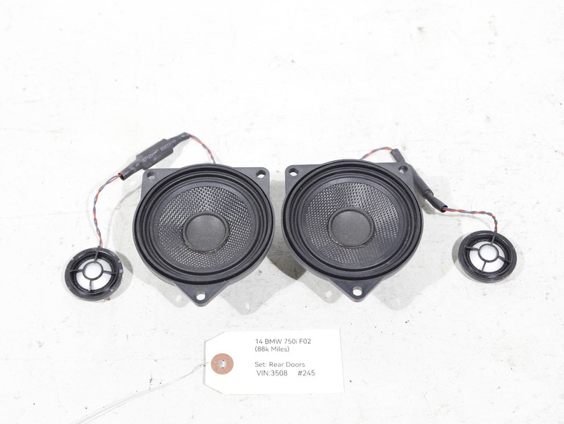 09-15 BMW 750i 750Li F01 F02 Rear Door Side Panel Loudspeaker Tweeter OEM Set 4