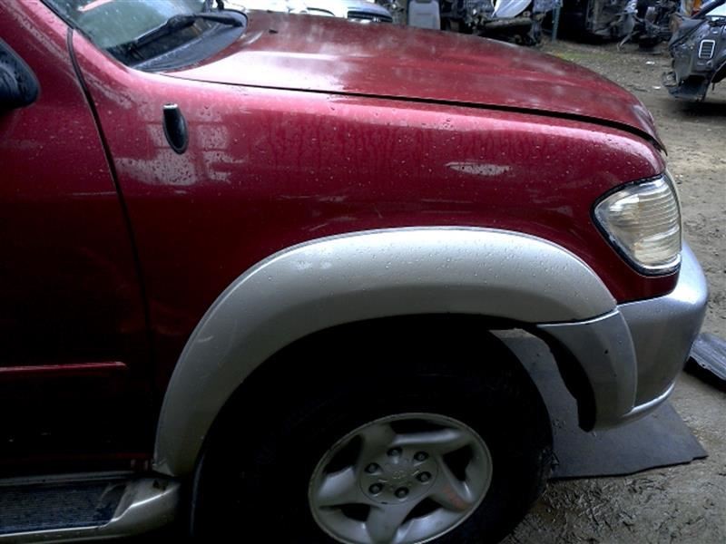 01 02 03 04 TOYOTA SEQUOIA SR5 PASSENGER RIGHT FENDER RED-3K4