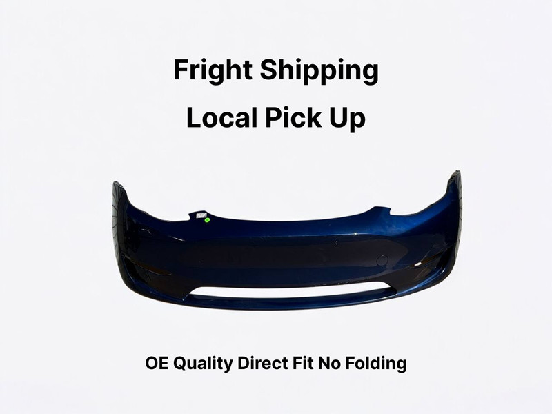 ✅ 23-24 Tesla Model Y Front Bumper Cover No Sensor Holes 1493745-00-A /broken