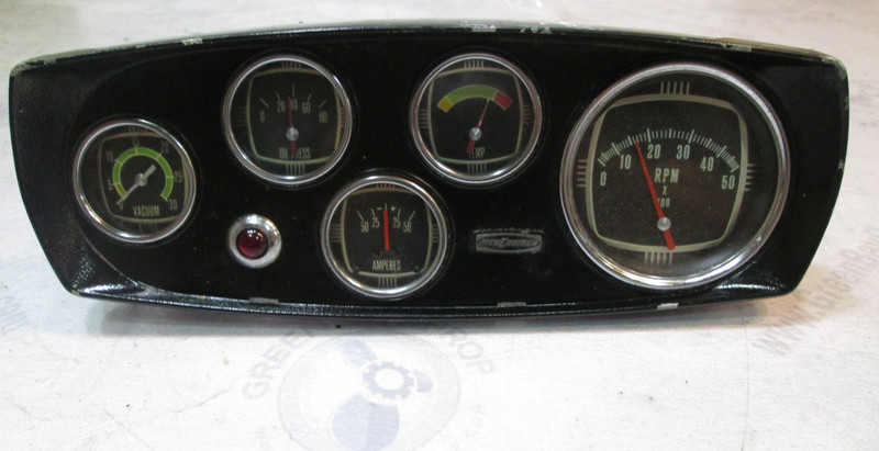 63178 Vintage Mercruiser Dash Gauges & Indicator Light