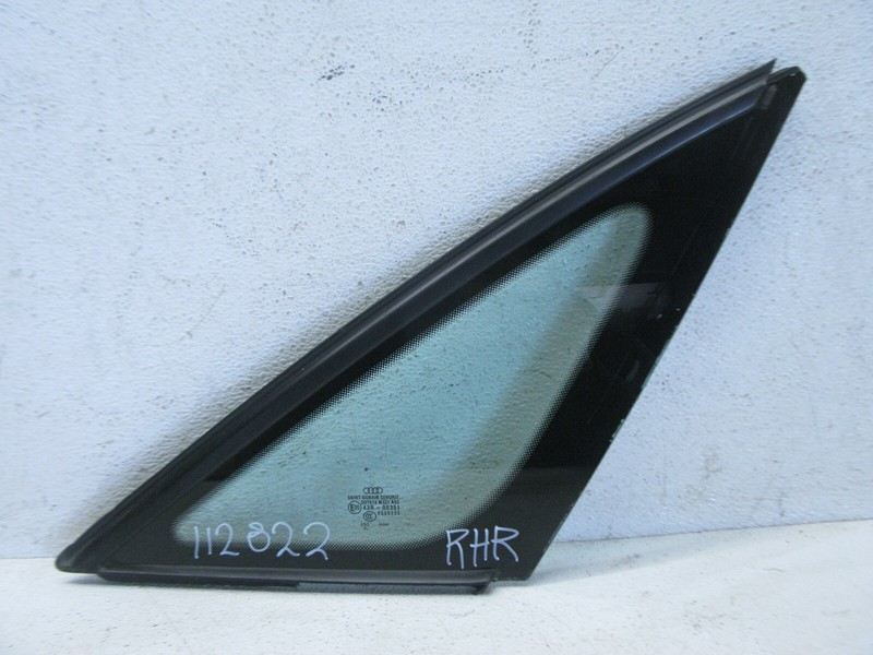 04-10 AUDI D3 A8 LONG LWB REAR RIGHT PASSENGER WINDOW QUARTER GLASS OEM 112822