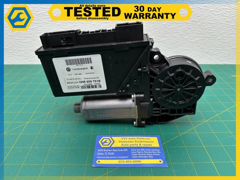 06-12 BENTLEY Flying Spur FRONT LEFT SIDE DOOR WINDOW REGULATOR MOTOR OEM