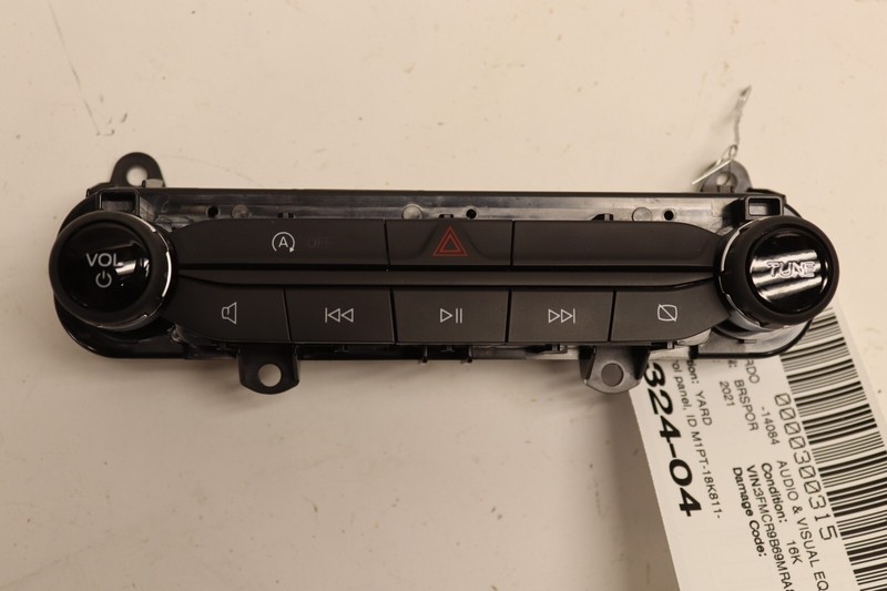 2021-2022 FORD BRONCO SPORT DASHBOARD RADIO MEDIA CONTROL SWITCH PANEL OEM