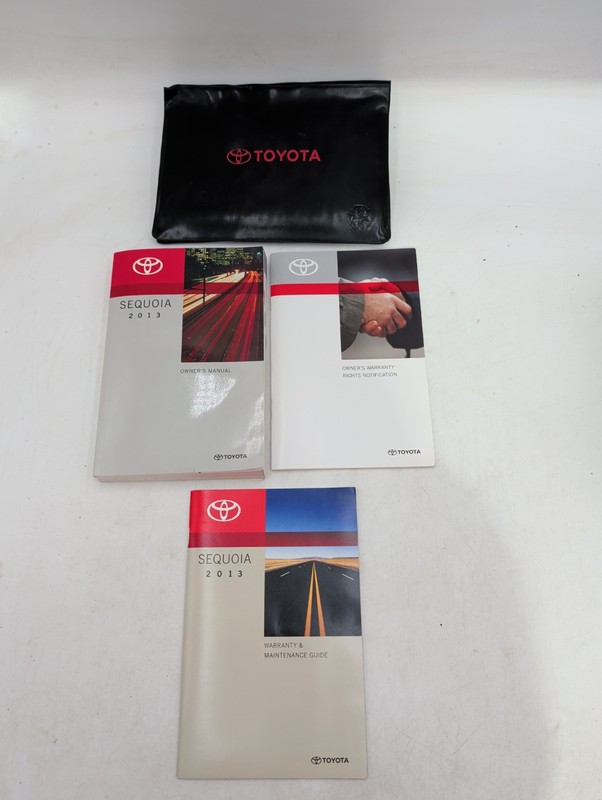 2013 Toyota Sequoia Owners Manual With Warranty Booklets Plus Case