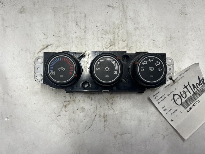 2016 MITSUBISHI OUTLANDER SPORT Heat AC Controller manual 7820A809 OEM 16