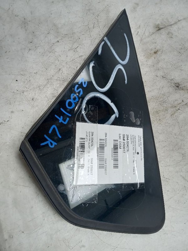 10-15 TOYOTA PRIUS DRIVER LEFT QUARTER GLASS VIN DU 7TH & 8TH DIGIT