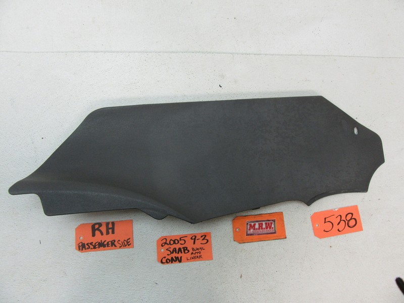 SAAB 04-11 SAAB 9-3 CONVERTIBLE RIGHT FRONT CONSOLE TRIM DOOR PANEL 12793476 R