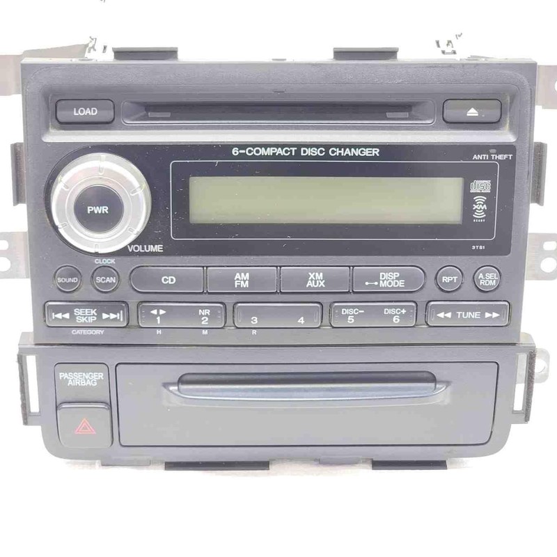 2007 Ridgeline Radio Receiver Assembly AM FM 6 CD Part# 39100SJCA100