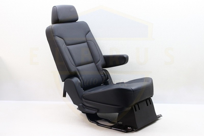 2017 - 2020 CHEVY TAHOE REAR PASSENGER 2ND SECOND ROW SEAT MANUAL BLACK LEATHER