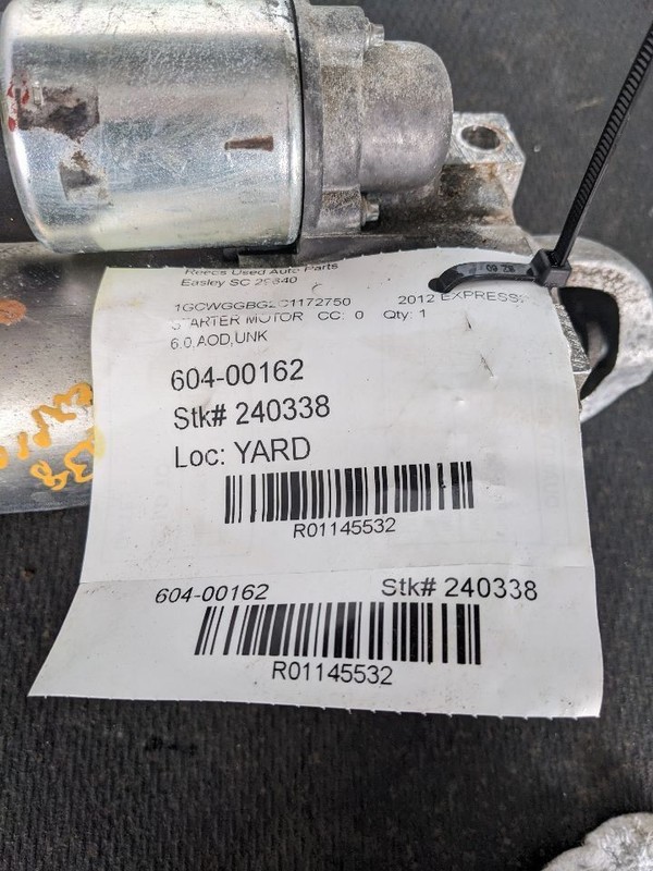 Starter Motor Fits 09-15 EXPRESS 2500 VAN 1145532