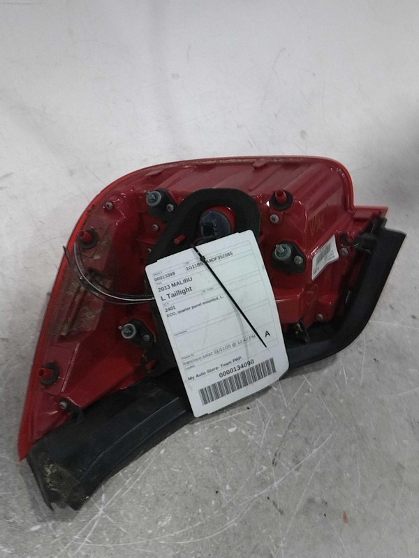 2013 Chevrolet Malibu Left Blue Tail Light Assembly 356245 Used 119K Miles