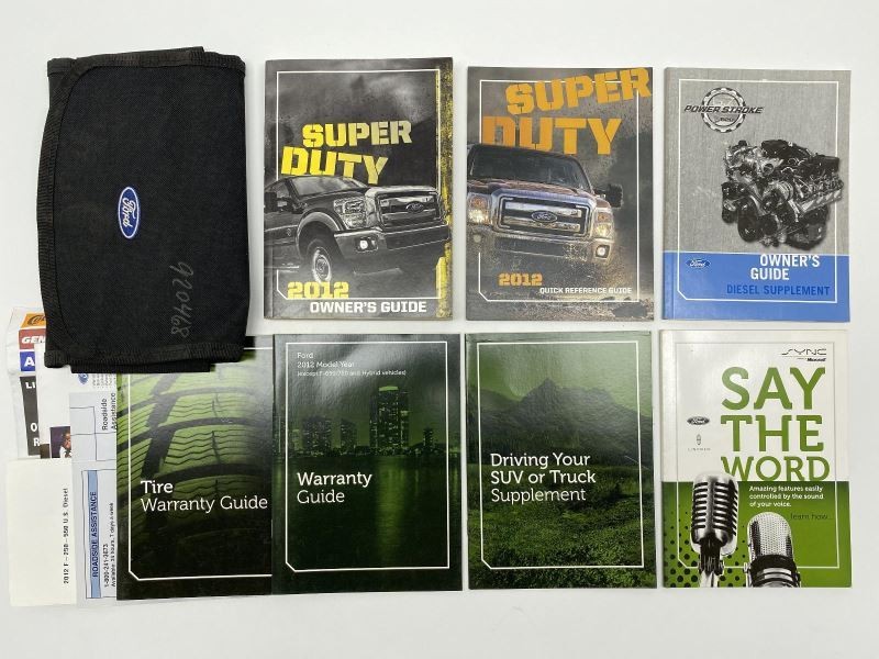 Owners Manual 2012 Ford F250 F350 Super Duty 82077