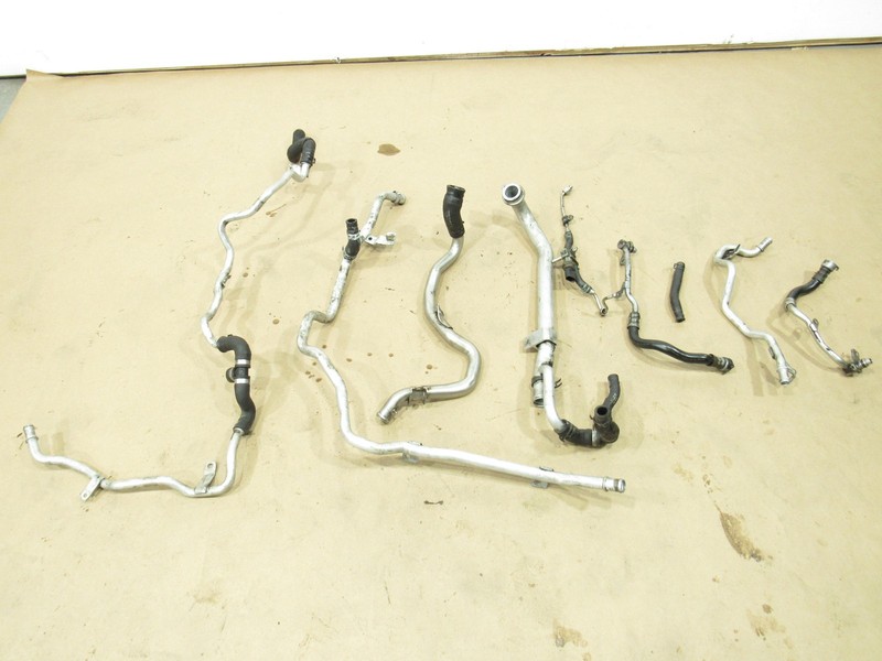 11-17 Audi A8 D4 2011 Engine Coolant Cooling Hose Pipe Line Set 9 PCS >:Y