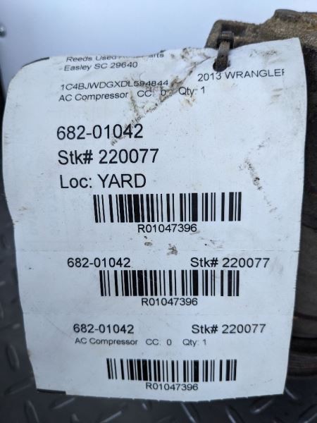 AC Compressor Thru 03/09/14 Fits 12-14 WRANGLER 1047396