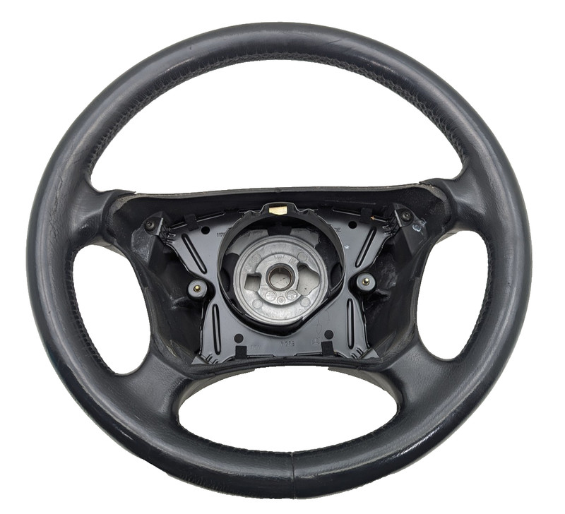 00-03 Mercedes W210 E320 E430 CLK320 4 Spoke Driver Steering Wheel Black OEM