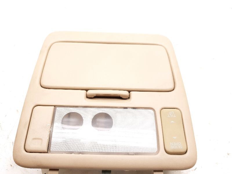 01-03 TOYOTA HIGHLANDER LIMITED BEIGE FRONT OVERHEAD ROOF CONSOLE ASSEMBLY