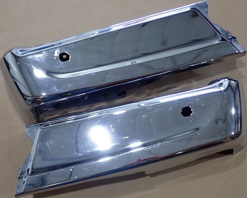 OEM Chrome Rear Bumper Ends 21-23 F150 w/ Sensors Holes OE Ford ML3Z17906DA